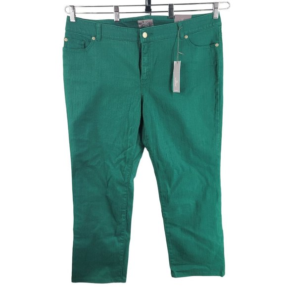Chico Denim - Chicos Green Jeans So Slimming Denim Slim Womens Size 18 Chico's Plus Size